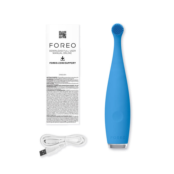 ISSA™ baby Sonic Toothbrush Bubble Blue Dino Ages Birth to 4 Years Silicone (1252887_EA) 1/EA