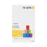 McKesson Cohesive Bandage 4 Inch X 5 Yard Self-adherent Closure Purple / Pink / Green / Light Blue / Royal Blue / Red NonSterile Standard Compression (992533_RL) 1/RL