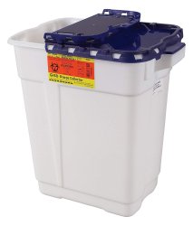 Recykleen™ Pharmaceutical Waste Container White Base 18-1/2 X 17-3/4 X 11-3/4 Inch Vertical Entry 9 Gallon (941864_CS) 8/CS