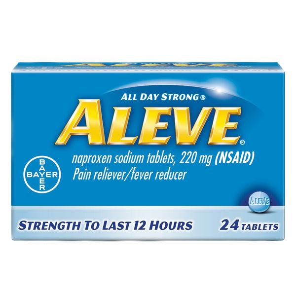 Aleve® Pain Relief 220 mg Strength Naproxen Sodium Tablet 24 per Bottle (1194724_BT) 1/BT