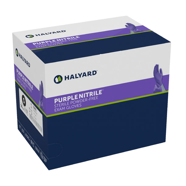 Purple Nitrile® Exam Glove Small Sterile Pair Nitrile Standard Cuff Length Textured Fingertips Purple Not Rated (407602_EA) 1/EA