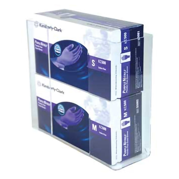 Unimed - Midwest Glove Box Holder Horizontal Mounted 2-Box Capacity Clear 3-1/2 X 9-1/2 X 11 Inch Acrylic (953695_EA) 1/EA