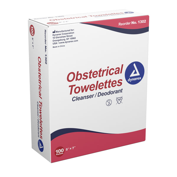 Dynarex® Obstetrical Cleansing Towelette Individual Packet Scented 100 Count (809780_CS) 1000/CS