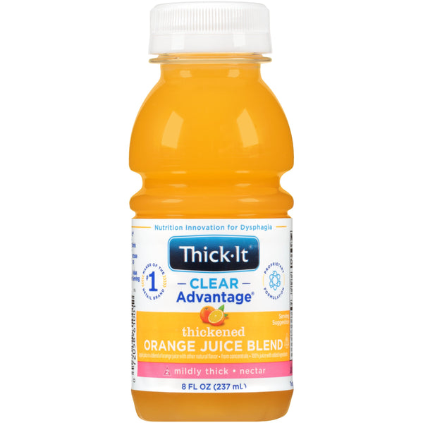 Thick-It® Clear Advantage® Thickened Beverage 8 oz. Bottle Orange Flavor Liquid IDDSI Level 2 Mildly Thick (803169_EA) 1/EA
