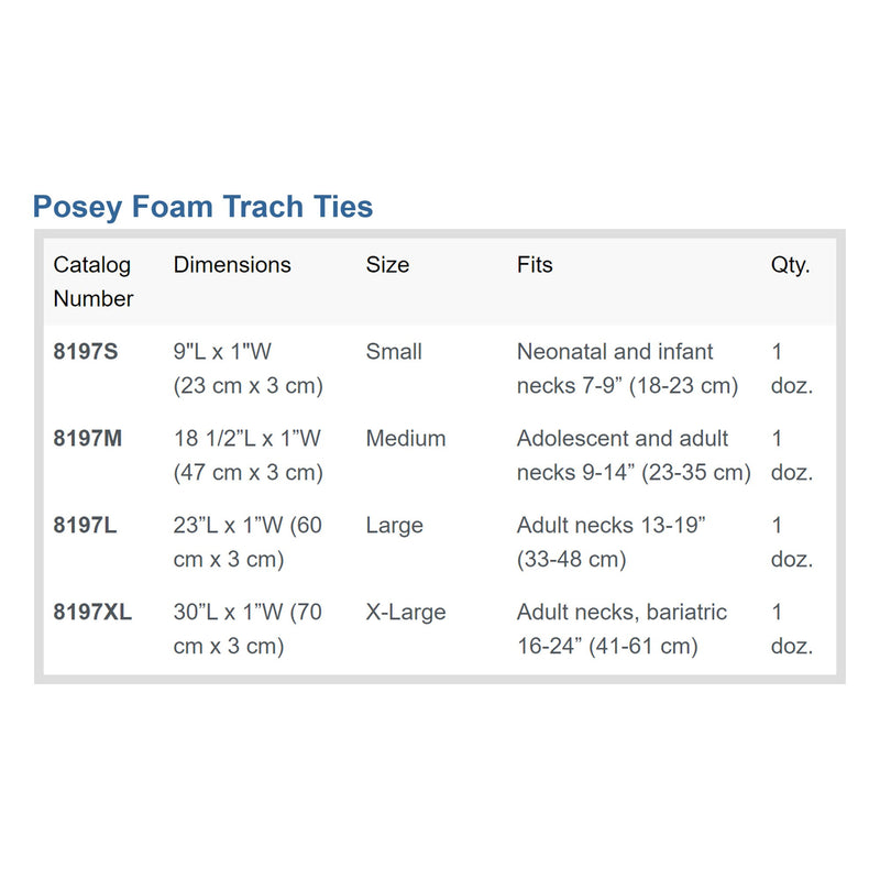 POSEY® Tracheostomy Tube Holder 1 X 18 Inch Pediatric / Adult (696927_DZ) 12/DZ