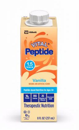 Vital® Peptide 1.5 Cal Oral Supplement Vanilla Flavor Liquid 8 oz. Reclosable Carton (1075355_EA) 1/EA