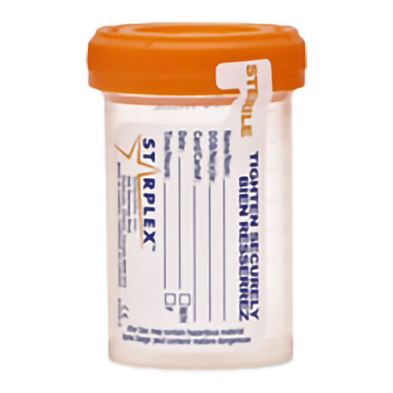 LeakBuster™ Specimen Container 48 mm Opening 90 mL (3 oz.) Screw Cap Patient Information OR Sterile (1028558_CS) 400/CS