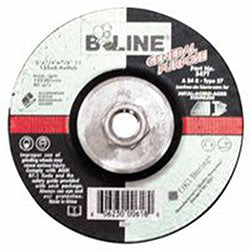 Bee Line Abrasives Depressed Center Grinding Wheel, 5 in dia, 1/4 in Thick, 5/8 in-11 Arbor, 24 Grit, Aluminum Oxide (903-547T) 1000 EA / CA