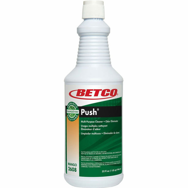 Betco BioActive Solutions Push Cleaner, Liquid, Mango Scent, Milky White (BET26081200) Each
