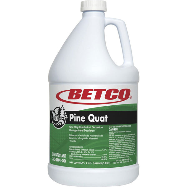 Betco Pine Quat Disinfectant, 128 fl oz (4 quart), Pine Scent, Green (BET3040400) Each