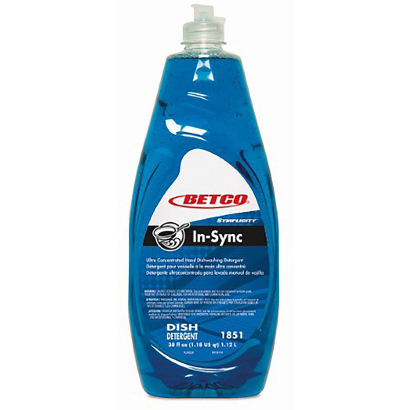 Betco Simplicity In-Sync Dishwashing Liquid, 38 fl oz (1.2 quart) - Fresh Ozonic Scent Bottle (BET1851B900) Each