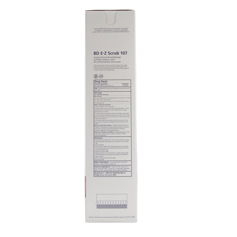 BD E-Z Scrub™ Impregnated Scrub Brush Polyethylene Bristles / Sponge Red (436489_EA) 1/EA