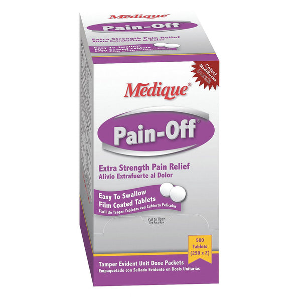 Pain-Off® Pain Relief 250 mg - 250 mg - 65 mg Strength Acetaminophen / Aspirin / Caffeine Tablet 250 per Box (305304_BX) 500/BX