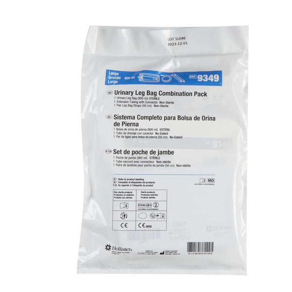 Hollister Urinary Leg Bag Anti-Reflux Valve Sterile 900 mL Vinyl (385929_BX) 12/BX