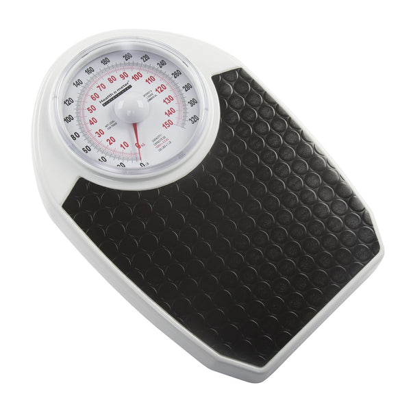 Health O Meter® Floor Scale Dial Display 330 lbs. / 150 kg Capacity Black / White Analog (687242_EA) 1/EA