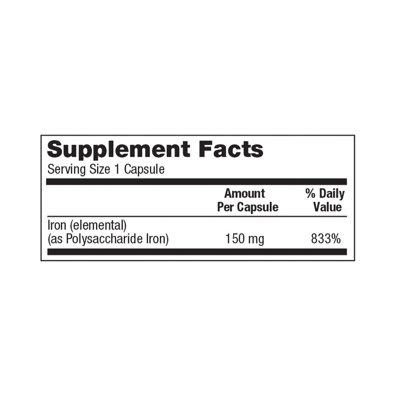 Geri-Care® Mineral Supplement Iron 150 mg Strength Capsule 100 per Bottle (689194_BT) 1/BT