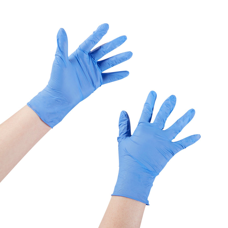McKesson Confiderm® 3.5C Exam Glove Medium NonSterile Nitrile Standard Cuff Length Textured Fingertips Blue Chemo Tested (765875_CS) 2000/CS
