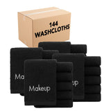 Hospeco® Cotton Makeup Washcloth 13x13 Black, Pack of 6 (HOSMAKEUP-13X13) Pack of 6
