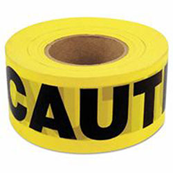 C.H. Hanson Barricade Tape, 3 in x 1,000 ft, Yellow, Caution (337-16000) Each