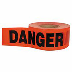 C.H. Hanson Barricade Tape, 3 in x 1,000 ft, Red, Danger (337-16003) Each