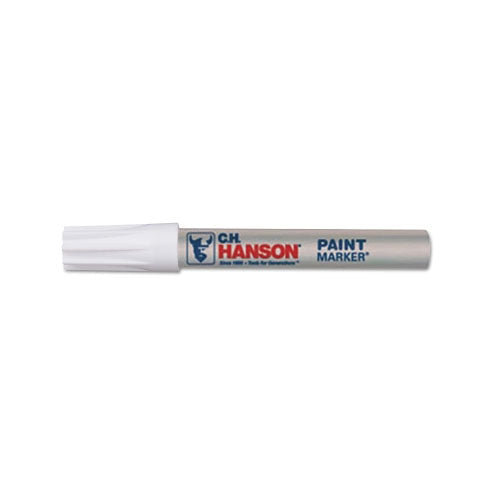 C.H. Hanson Paint Markers, 1/2 in, White (337-10298) Box of 12
