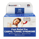 Carpal AID® Patch Hand-Based Carpal Tunnel Support Plastic Left or Right Hand Clear One Size Fits Most (1254008_PK) 30/PK