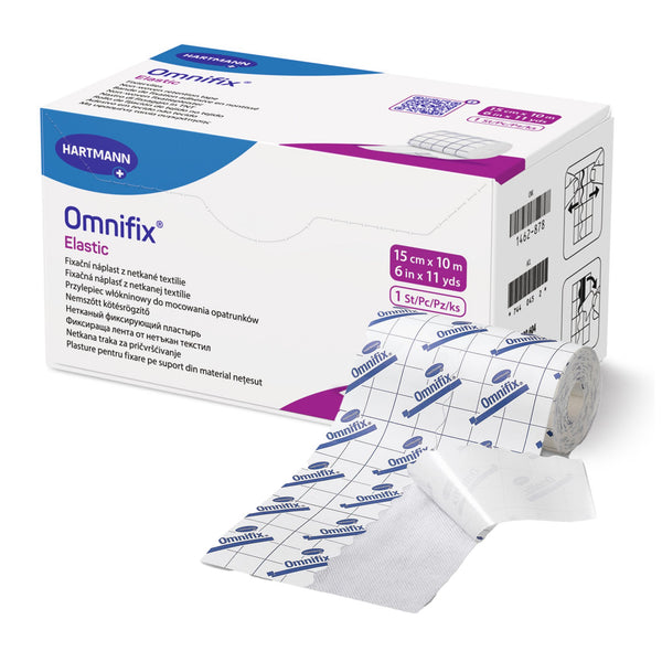 Omnifix® Elastic Dressing Retention Tape with Liner White 6 Inch X 11 Yard Nonwoven NonSterile (1119317_CS) 24/CS