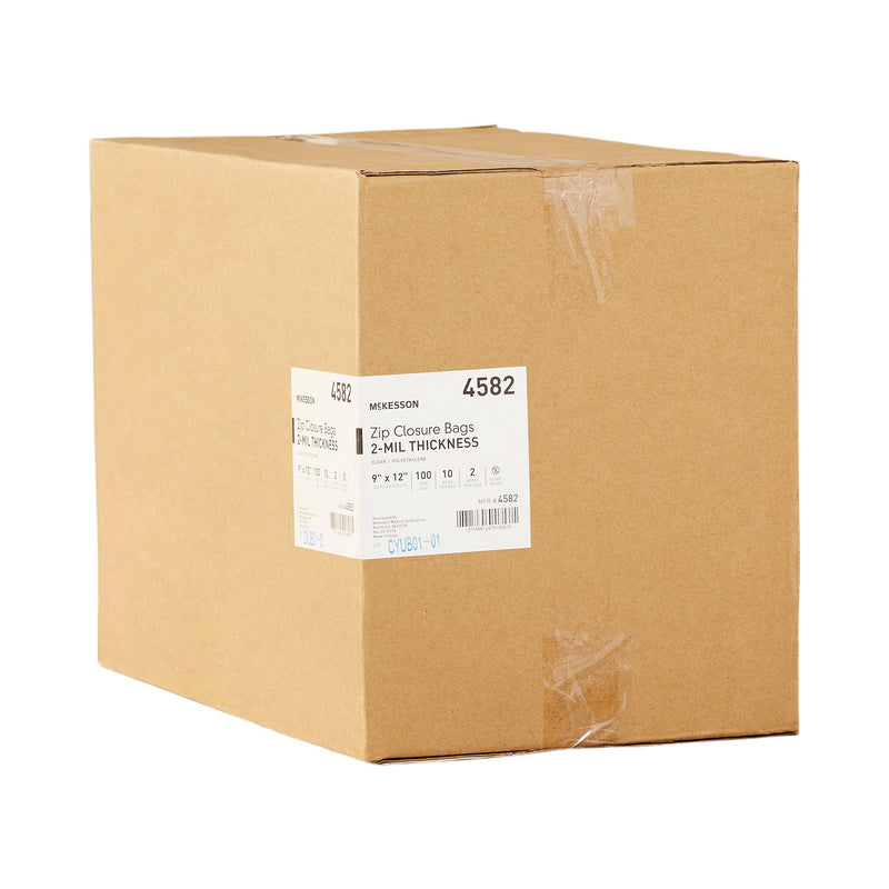 McKesson Reclosable Bag 9 X 12 Inch Polyethylene Clear Zipper Closure (911644_BX) 10/BX