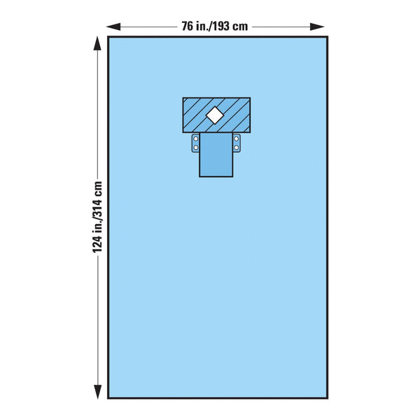 O&M Halyard Inc EENT Drape Thyroid Drape 76 W X 124 L Inch Sterile (299097_CS) 13/CS