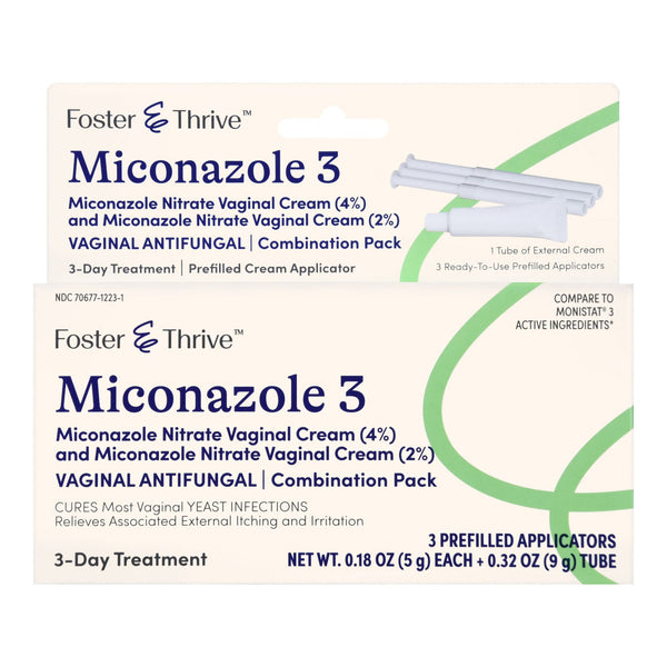 Foster & Thrive™ Vaginal Antifungal Kit 2% Strength / 200 mg Cream / Suppository (1244990_EA) 1/EA