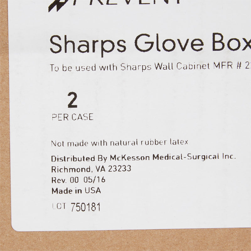 McKesson Prevent® Glove Box Holder Vertical Mounted 1-Box Capacity Putty 3-7/8 X 6-1/2 X 11 Inch Plastic (855129_EA) 1/EA