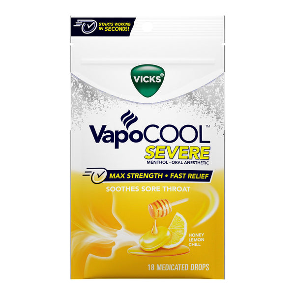 Vicks® VapoCOOL™ Sore Throat Relief Drop 18 per Bag (1229280_BG) 1/BG