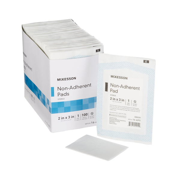 McKesson Non-Adherent Dressing 2 X 3 Inch Sterile 100 per Pack (373768_EA) 1/EA