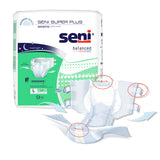 Seni® Super Plus Unisex Adult Incontinence Brief Large Disposable Heavy Absorbency (1163824_PK) 9/PK