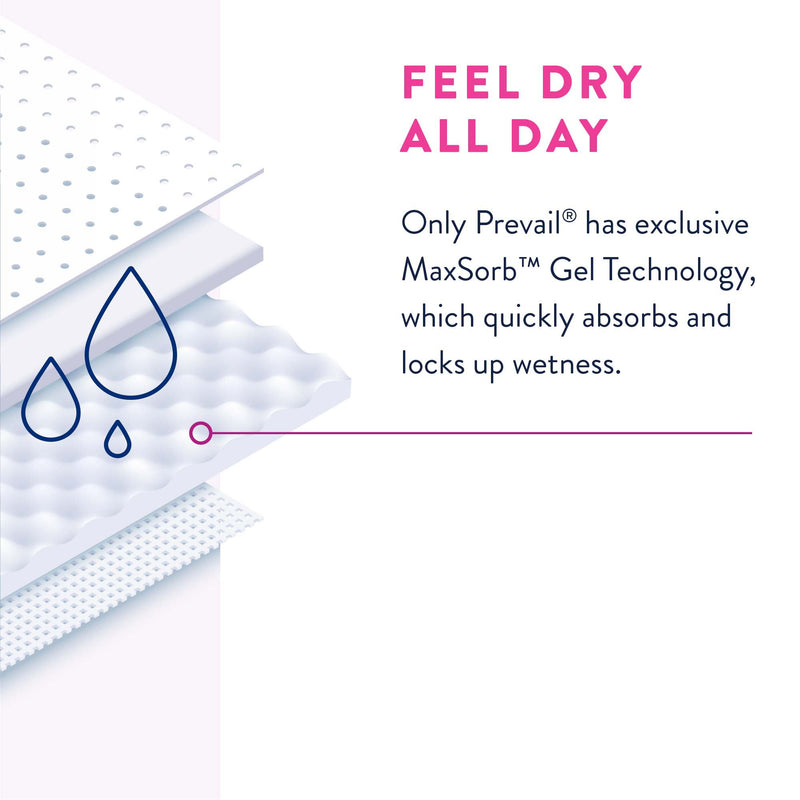 Prevail® Daily Underwear Female Adult Absorbent Underwear Pull On with Tear Away Seams X-Large Disposable Heavy Absorbency (889083_BG) 16/BG