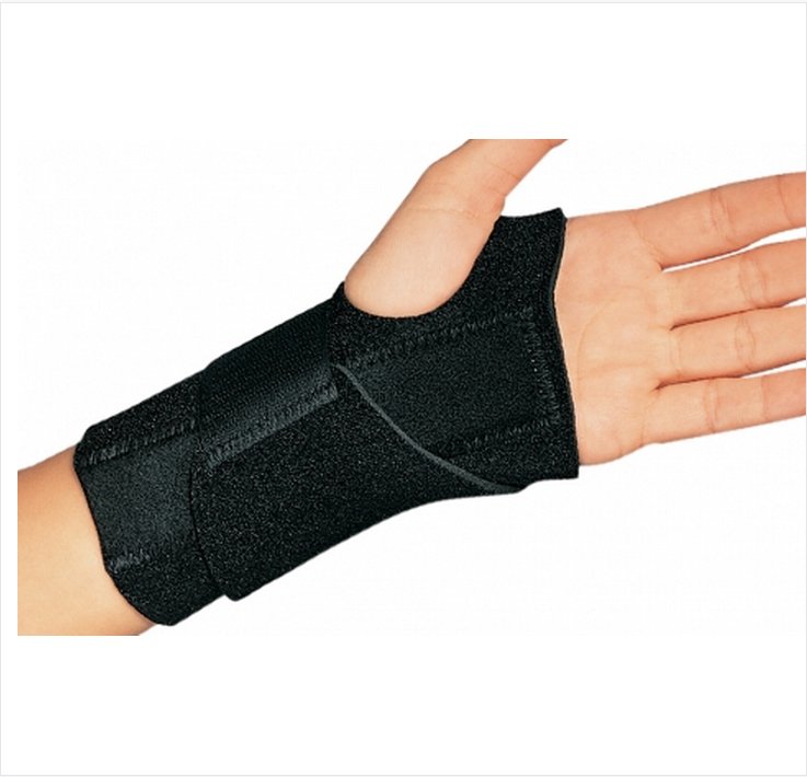 ProCare® Universal Wrist-O-Prene™ Wrist Brace Aluminum / Neoprene Right Hand Black One Size Fits Most (286993_EA) 1/EA