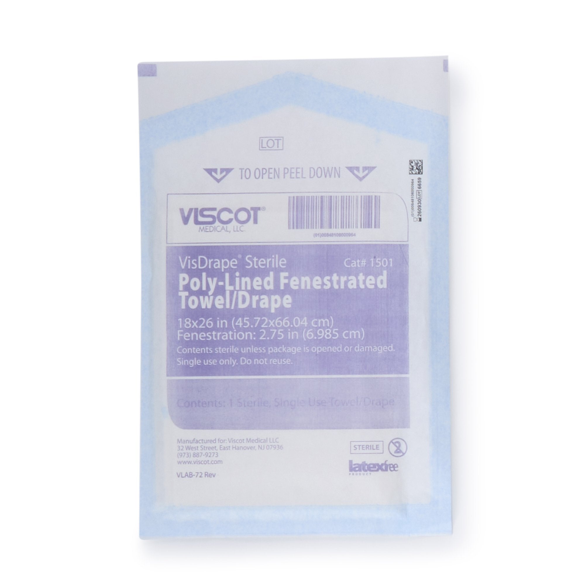 VisDrape® General Purpose Drape Poly Lined Towel Drape 18 W X 26 L Inc ...