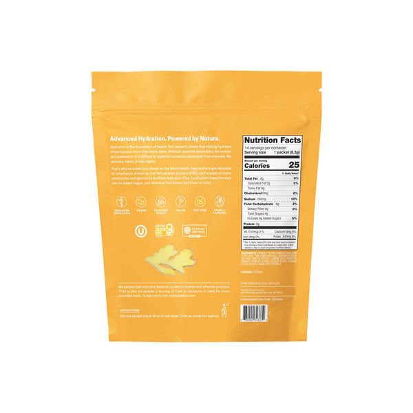 Cure® Oral Electrolyte Solution Ginger Turmeric Flavor 8.30 Gram Electrolyte (1251373_PK) 1/PK