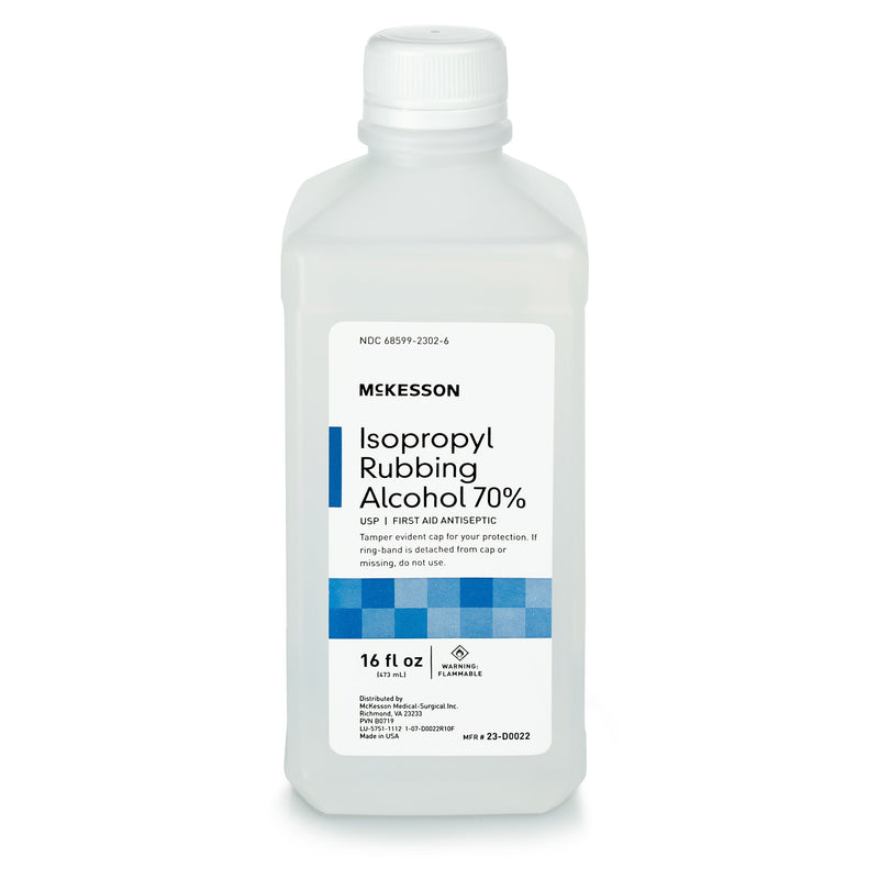 McKesson Brand Antiseptic Isopropyl Alcohol Topical Liquid 16 oz. Bottle (49176_PT) 1/PT