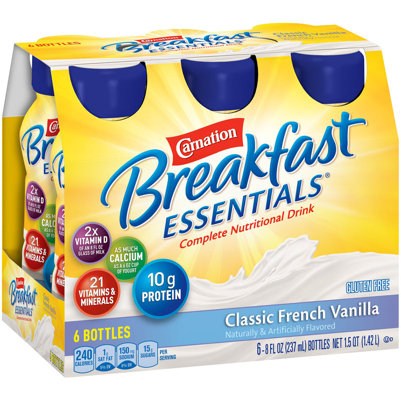 Carnation Breakfast Essentials® Oral Supplement French Vanilla Flavor Liquid 8 oz. Bottle (906177_EA) 1/EA