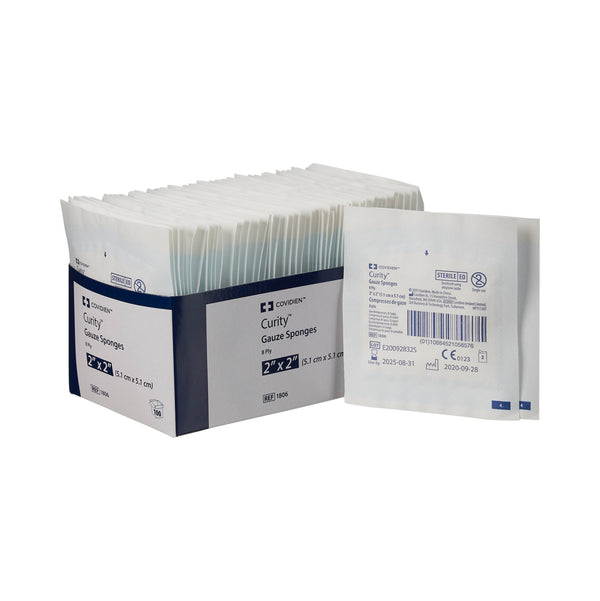 Curity™ Gauze Sponge 2 X 2 Inch 8-Ply Sterile 2 per Pack (401579_TR) 50/TR