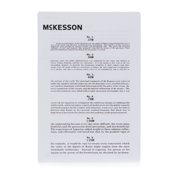 McKesson Vision Screening Card 12 Inch Distance Acuity Test (1038456_EA) 1/EA