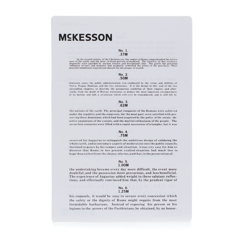 McKesson Vision Screening Card 12 Inch Distance Acuity Test (1038456_EA) 1/EA