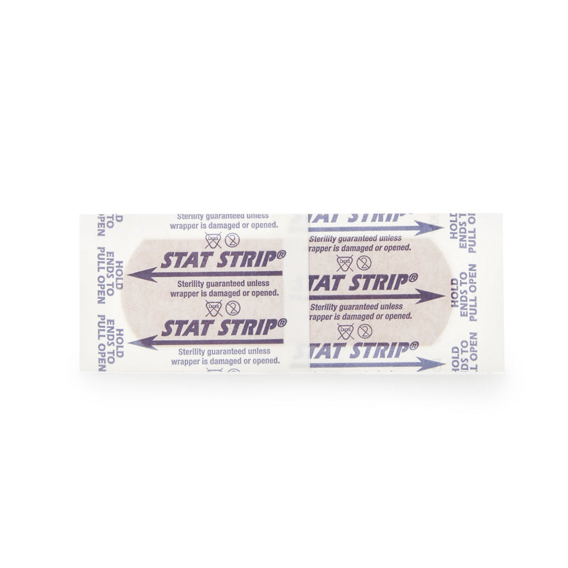 American® White Cross Stat Strip® Adhesive Strip 1 X 3 Inch Fabric Rectangle Tan Sterile (197058_CS) 1200/CS