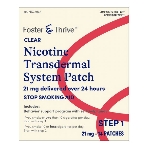 Foster & Thrive™ Stop Smoking Aid 21 mg Strength Transdermal Patch (1244996_BX) 14/BX