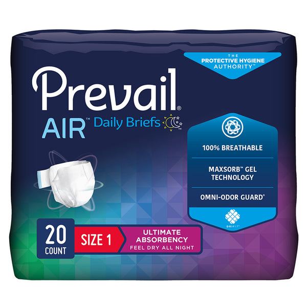Prevail® Per-Fit® Maximum Plus Unisex Adult Incontinence Brief Medium Disposable Heavy Absorbency (1234415_CS) 80/CS