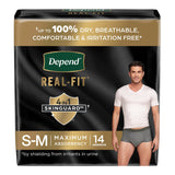 Depend® Real Fit® Male Adult Absorbent Underwear Waistband Style Small / Medium Disposable Heavy Absorbency (1246165_PK) 14/PK