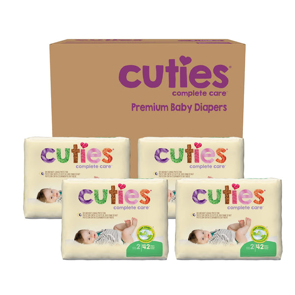 Cuties® Complete Care Unisex Baby Diaper Size 2 Disposable Heavy Absorbency (699152_PK) 1/PK