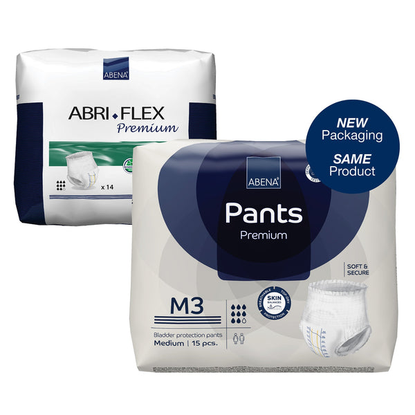 Abena® Premium Pants M3 Unisex Adult Absorbent Underwear Pull On with Tear Away Seams Medium Disposable Heavy Absorbency (1218231_PK) 15/PK