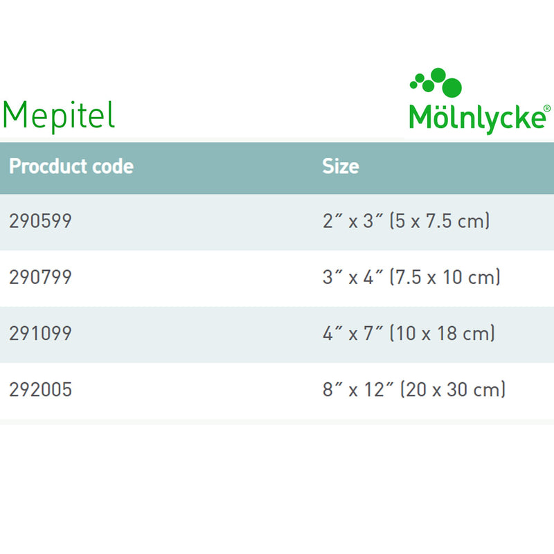 Mepitel® Wound Contact Layer Dressing 3 X 4 Inch Sterile (710905_CS) 40/CS